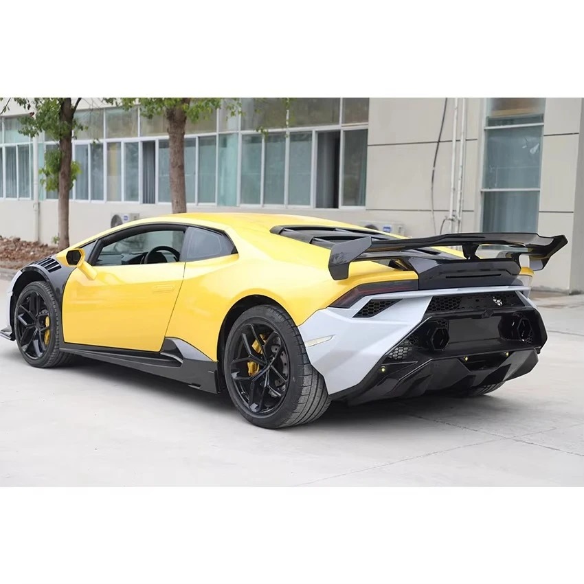 Facelift Tecnica Style Dry Half Carbon Fiber Car Bumper Rear Bumper For Lambo Huracan LP580 LP610 Body Kit Carbon Kit